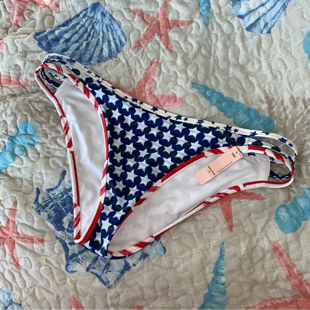 ❌SOLD❌ on ThredUp—VS Strappy Cheeky Americana Bikini Bottom